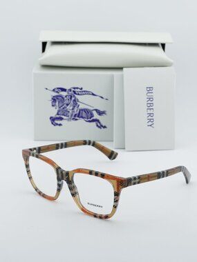 Burberry BE2455 4163 Square Eyeglasses – Check Sand 52mm